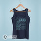 Navy All You Need Is Less Women's Tank Top - sweetsherriloudesigns - 10% of profits donated to Mission Blue ocean conservation