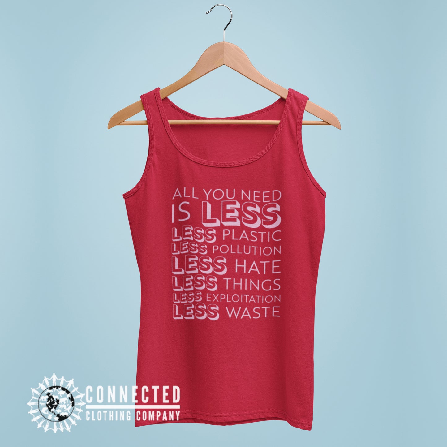 Red All You Need Is Less Women's Tank Top - sweetsherriloudesigns - 10% of profits donated to Mission Blue ocean conservation