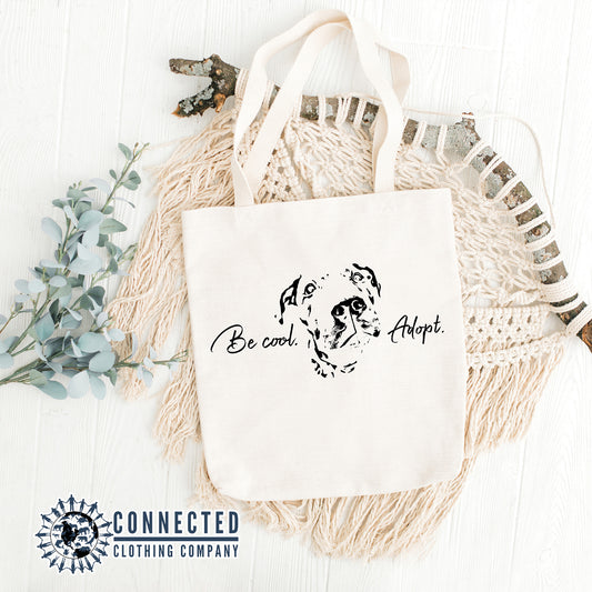 Be Cool Adopt Tote Bag - architectconstructor - 10% of proceeds donated to animal rescue