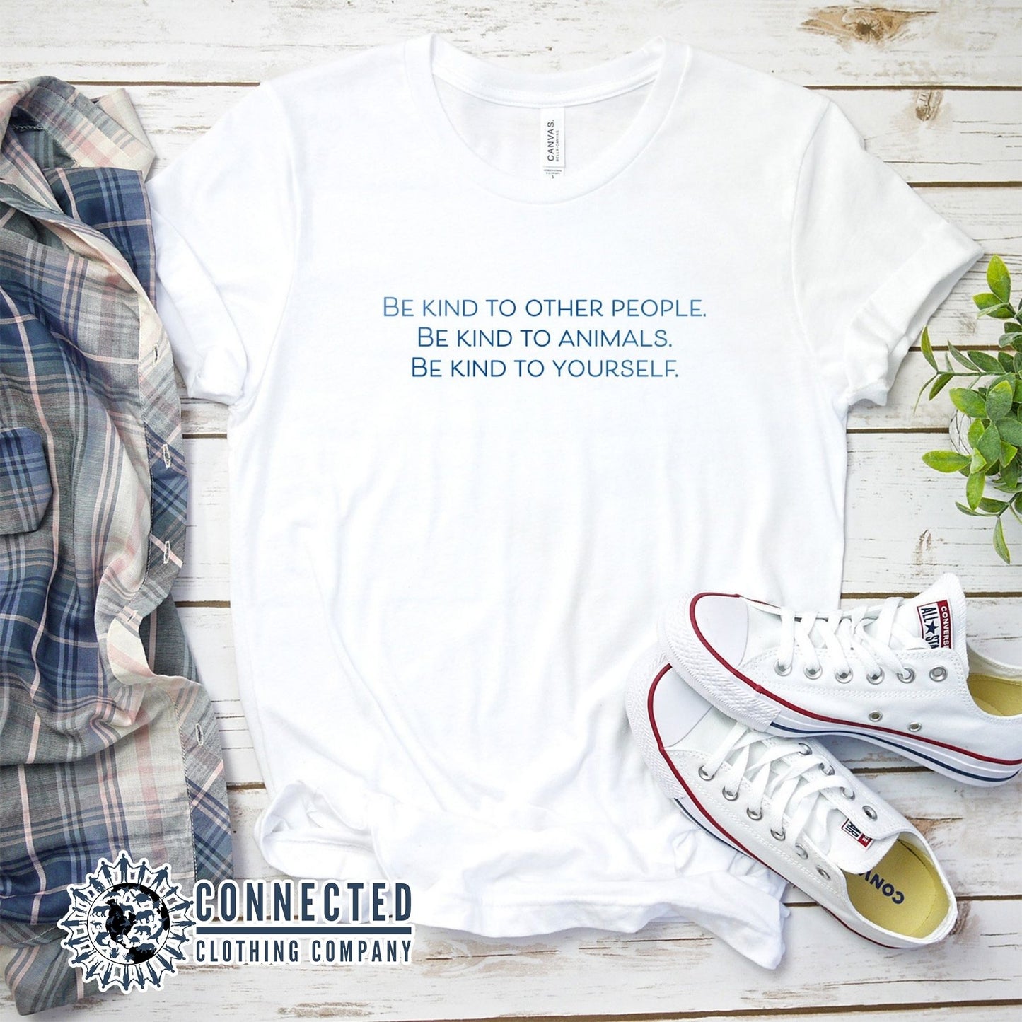White Be Kind To All Short-Sleeve Tee - sweetsherriloudesigns - 10% of profits donated to ocean conservation