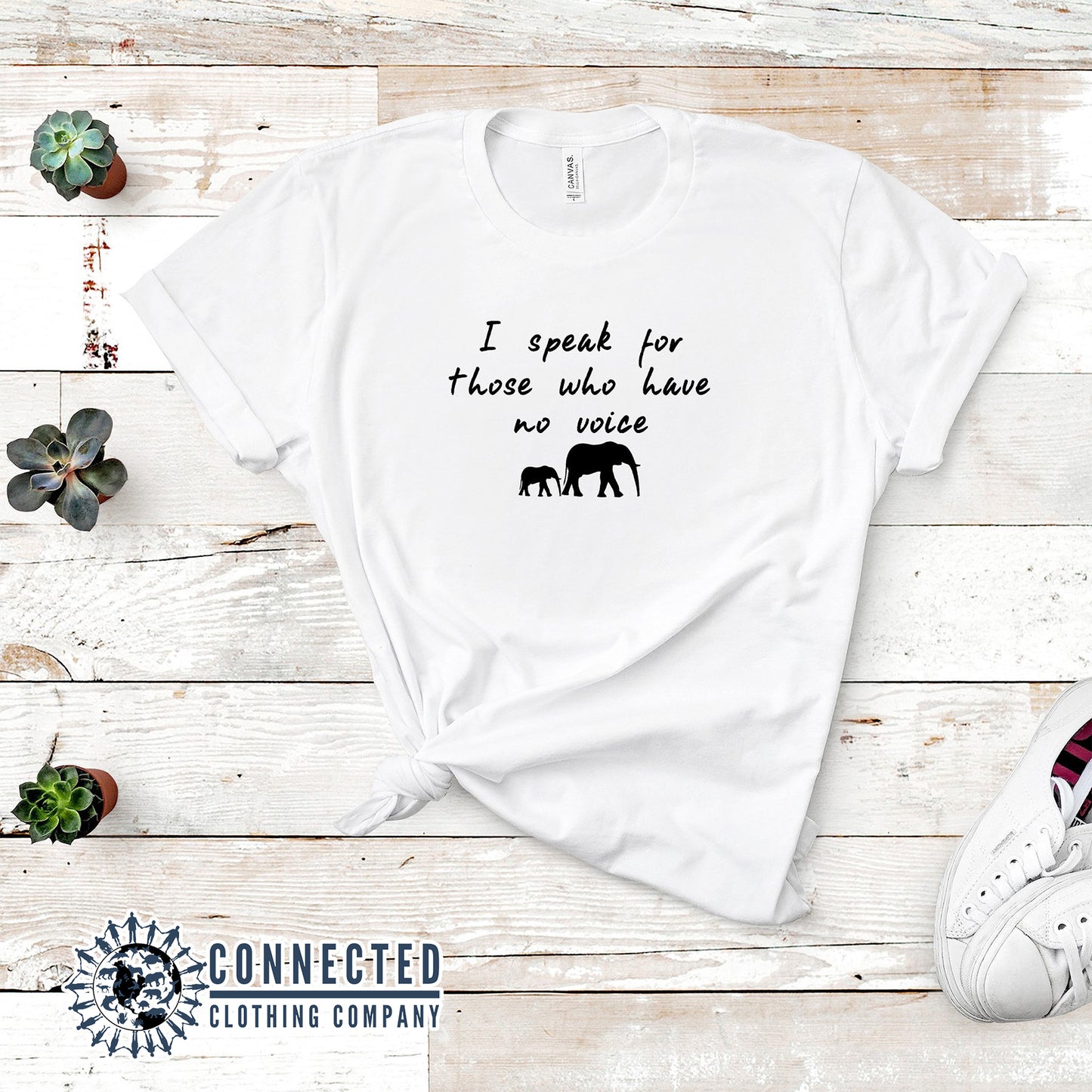 White Be The Voice Elephant Short-Sleeve Tee - sweetsherriloudesigns - 10% of profits donated to the David Sheldrick Wildlife Trust