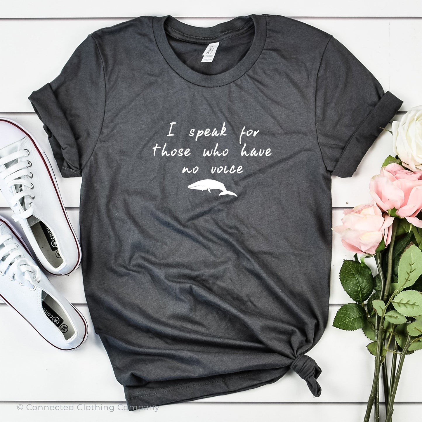 Be The Voice Whale Unisex Short-Sleeve Tee in Asphalt - sweetsherriloudesigns donates 10% of the profits from this t-shirt to Mission Blue ocean conservation
