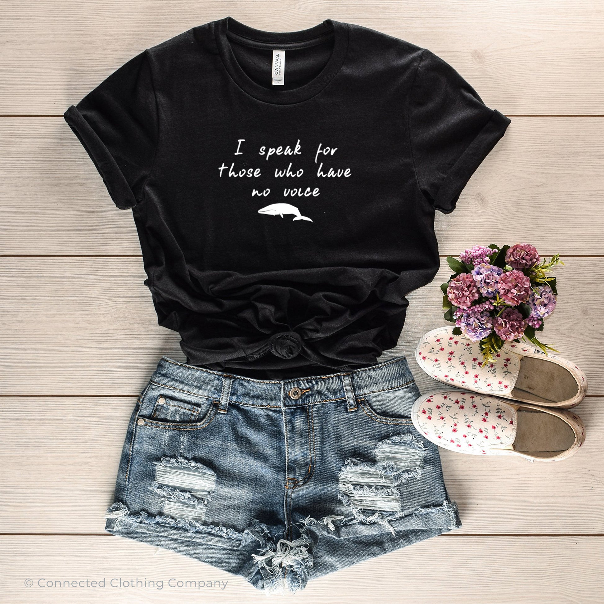 Be The Voice Whale Unisex Short-Sleeve Tee in Black - sweetsherriloudesigns donates 10% of the profits from this t-shirt to Mission Blue ocean conservation