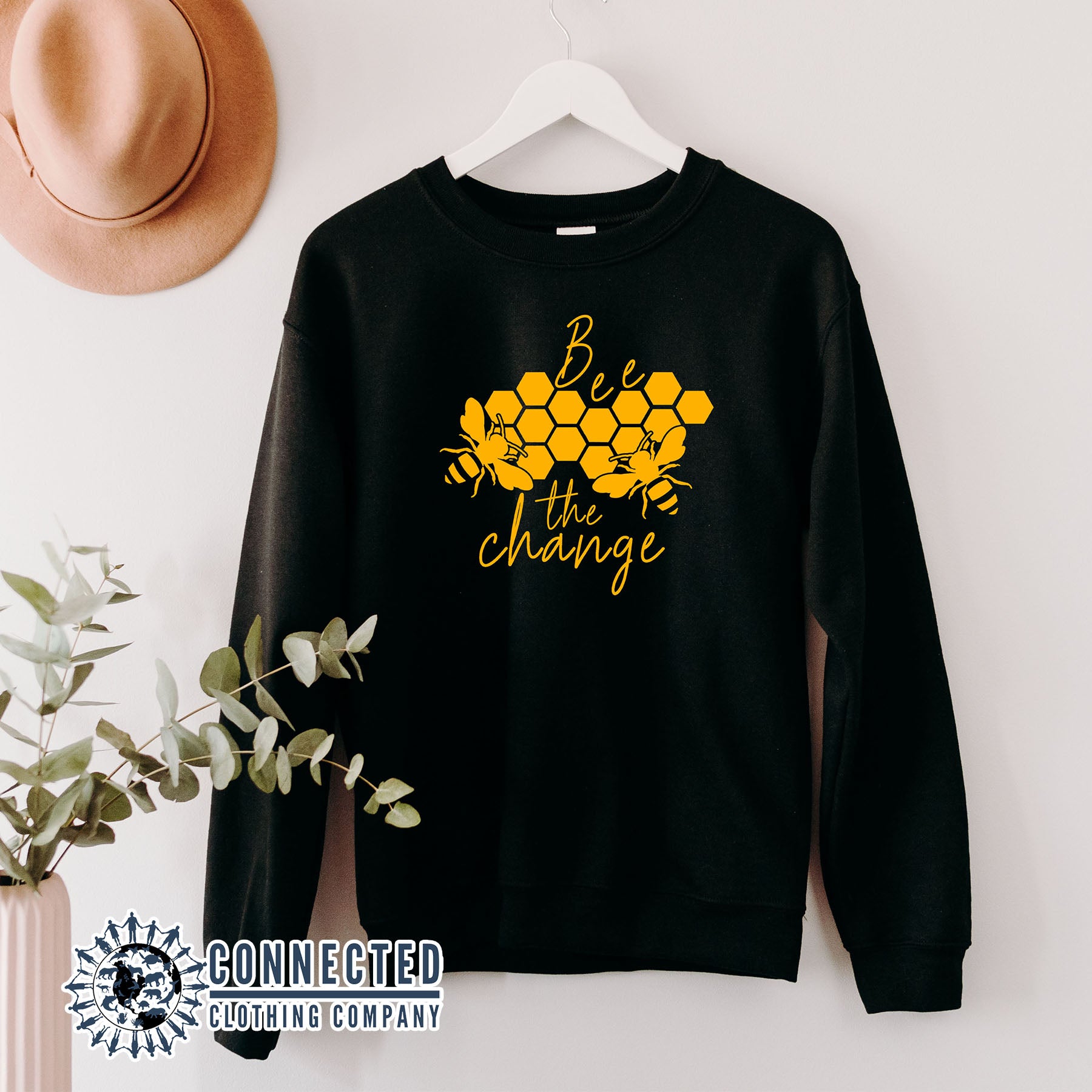 Black Bee The Change Crewneck Sweatshirt - sweetsherriloudesigns - 10% of profits donated to the Honeybee Conservancy