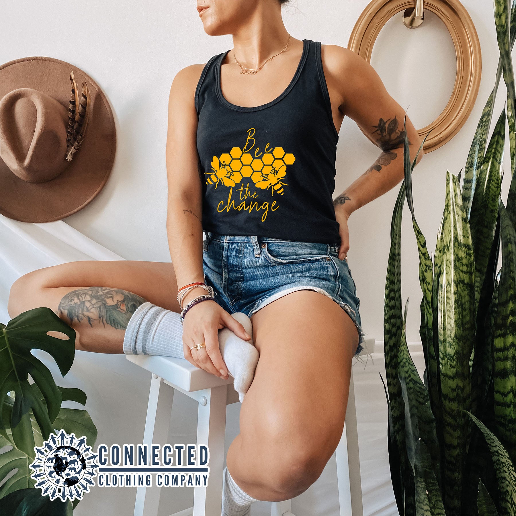 Black Bee The Change Women's Tank - sweetsherriloudesigns - 10% of profits donated to the Honeybee Conservancy