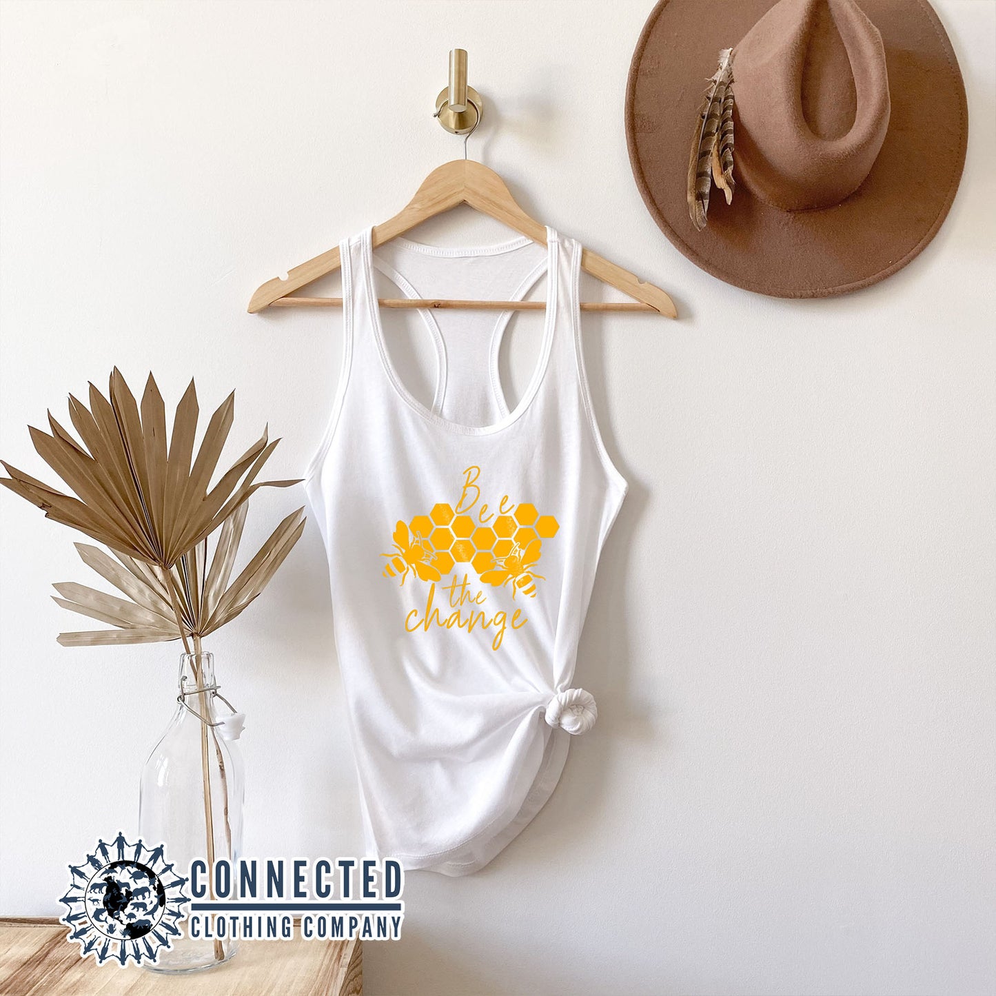 White Bee The Change Women's Tank - sweetsherriloudesigns - 10% of profits donated to the Honeybee Conservancy