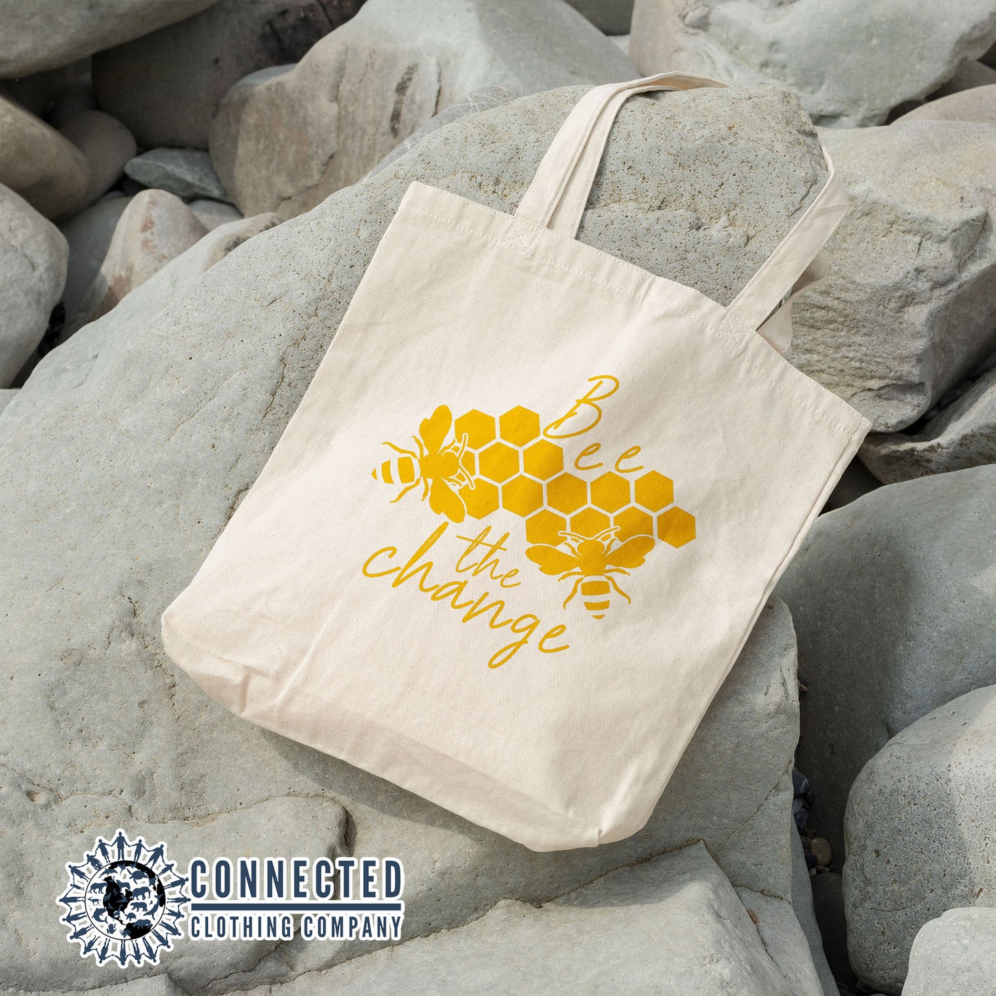 Bee The Change Tote Bag - sweetsherriloudesigns - 10% of profits donated to the Honeybee Conservancy