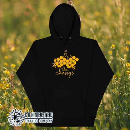 Black Bee The Change Unisex Hoodie - sweetsherriloudesigns - Ethically and Sustainably Made - 10% donated to The Honeybee Conservancy