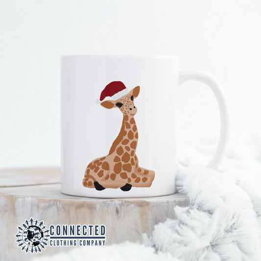 Giraffe Christmas Holiday Classic Mug - sweetsherriloudesigns - Ethically and Sustainably Made - 10% of profits donated to giraffe conservation