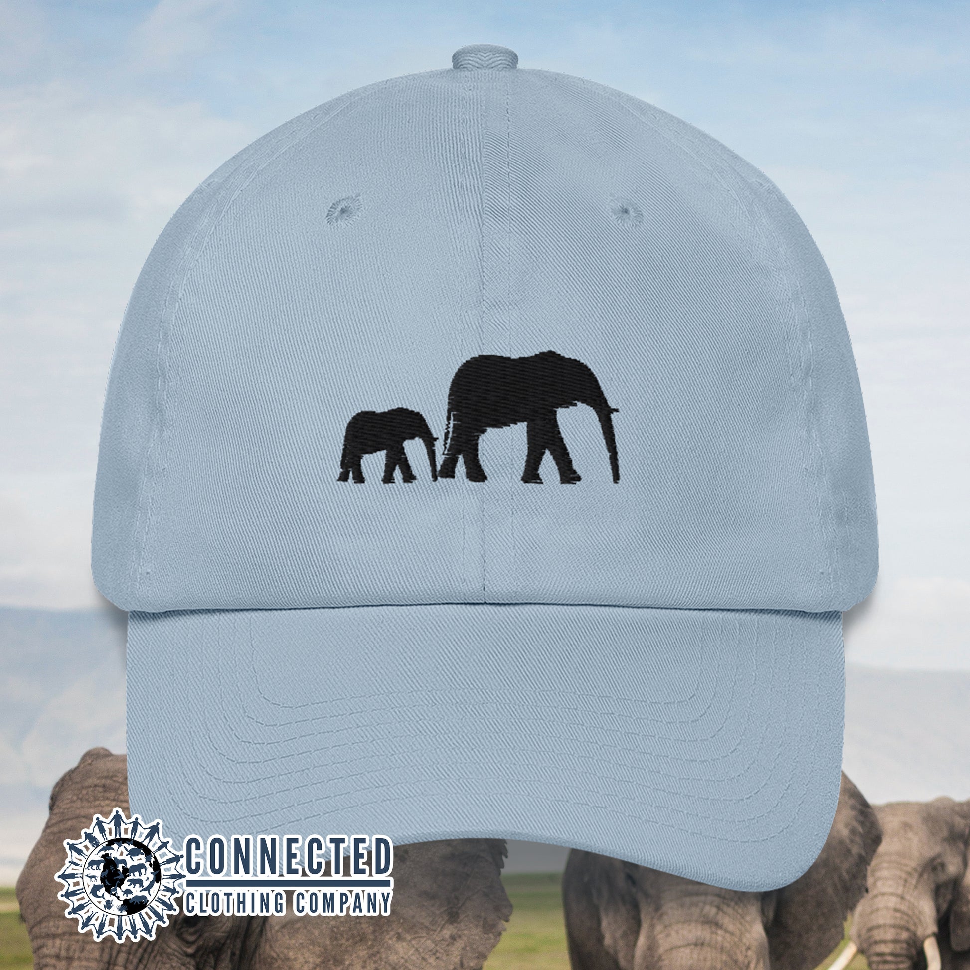 Blue Elephant Eco Friendly Cotton Cap - sweetsherriloudesigns - 10% of profits donated to elephant conservation