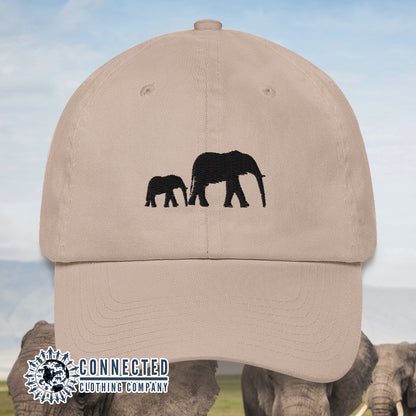 Stone Elephant Eco Friendly Cotton Cap - sweetsherriloudesigns - 10% of profits donated to elephant conservation