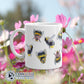 Flower Bee Classic Mug - sweetsherriloudesigns - Ethically and Sustainably Made - 10% of profits donated to bee conservation