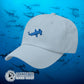 Blue Hammerhead Shark Cotton Cap - sweetsherriloudesigns - Ethical & Sustainable Clothing That Gives Back - 10% donated to Oceana shark conservation