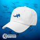 White Hammerhead Shark Cotton Cap - sweetsherriloudesigns - Ethical & Sustainable Clothing That Gives Back - 10% donated to Oceana shark conservation
