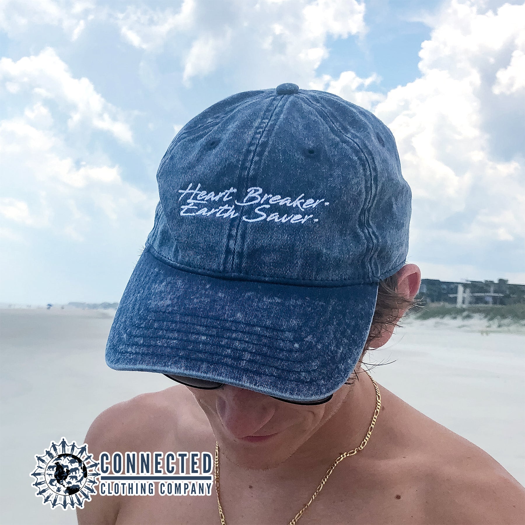 Heart Breaker. Earth Saver. Cotton Dad Hat - sweetsherriloudesigns - Ethically and Sustainably Made - 10% donated to Mission Blue ocean conservation