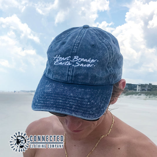 Heart Breaker. Earth Saver. Cotton Dad Hat - getpinkfit - Ethically and Sustainably Made - 10% donated to Mission Blue ocean conservation