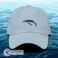 Blue Humpback Whale Cotton Cap - sweetsherriloudesigns - 10% of profits donated to Mission Blue ocean conservation