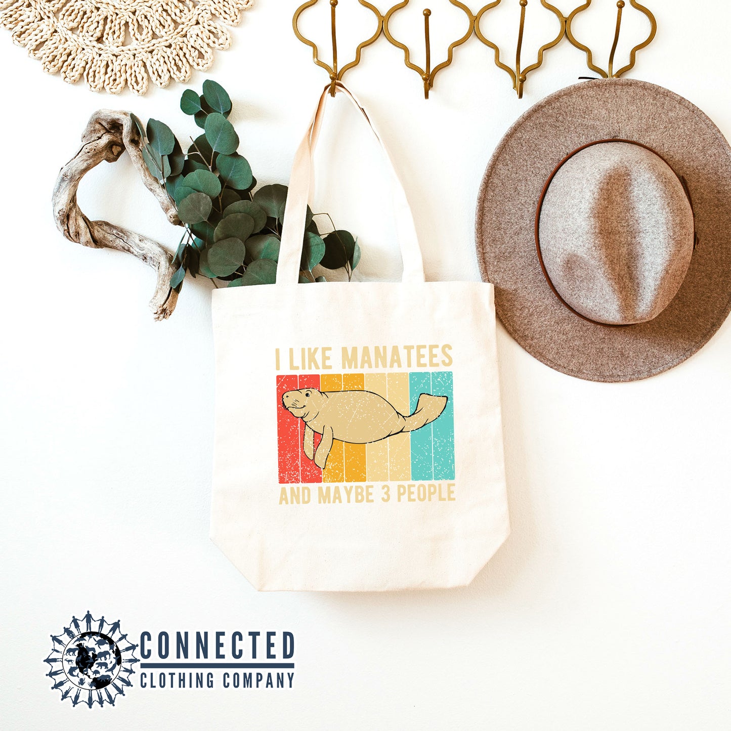 I Like Manatees Tote Bag - sweetsherriloudesigns - 10% of proceeds donated to ocean conservation