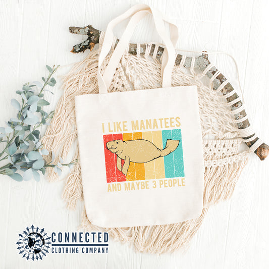 I Like Manatees Tote Bag - architectconstructor - 10% of proceeds donated to ocean conservation