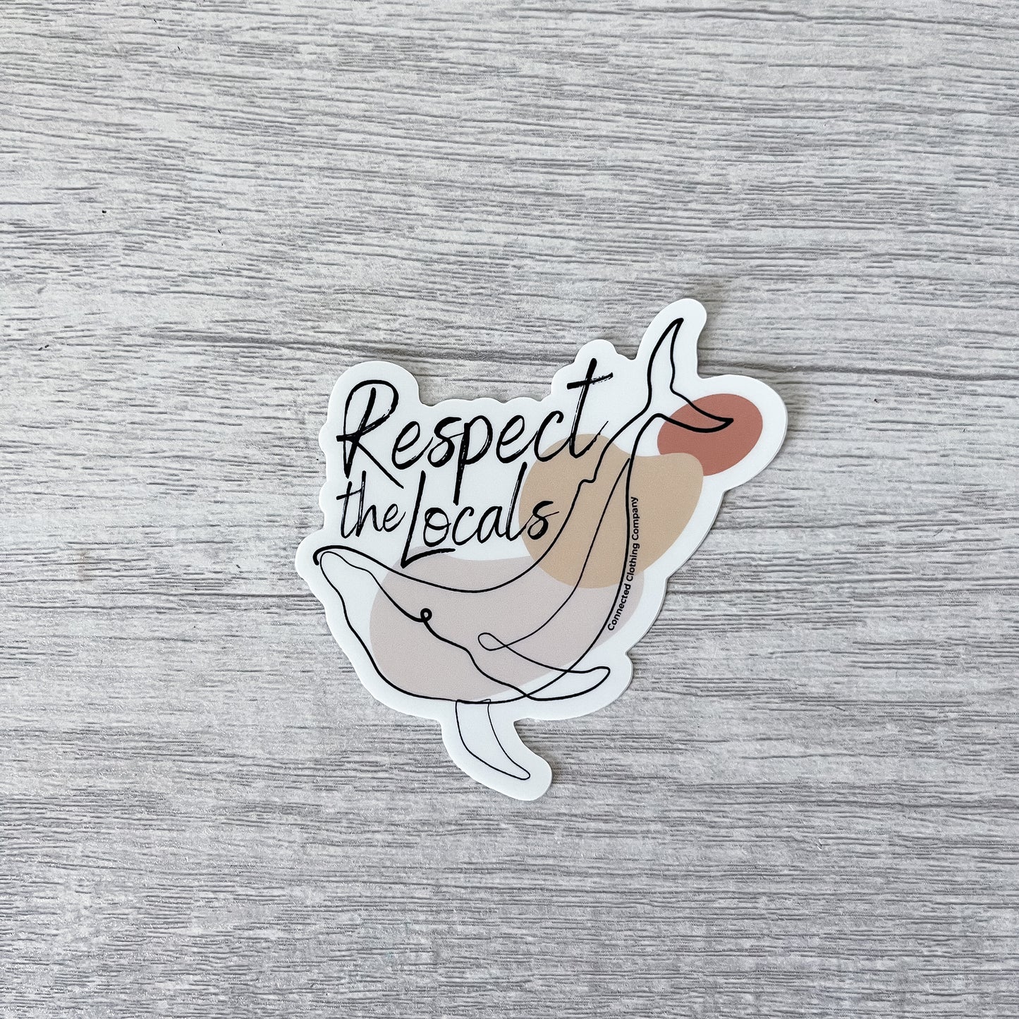 Respect The Locals Whale Sticker - sweetsherriloudesigns - 10% of proceeds donated to ocean conservation