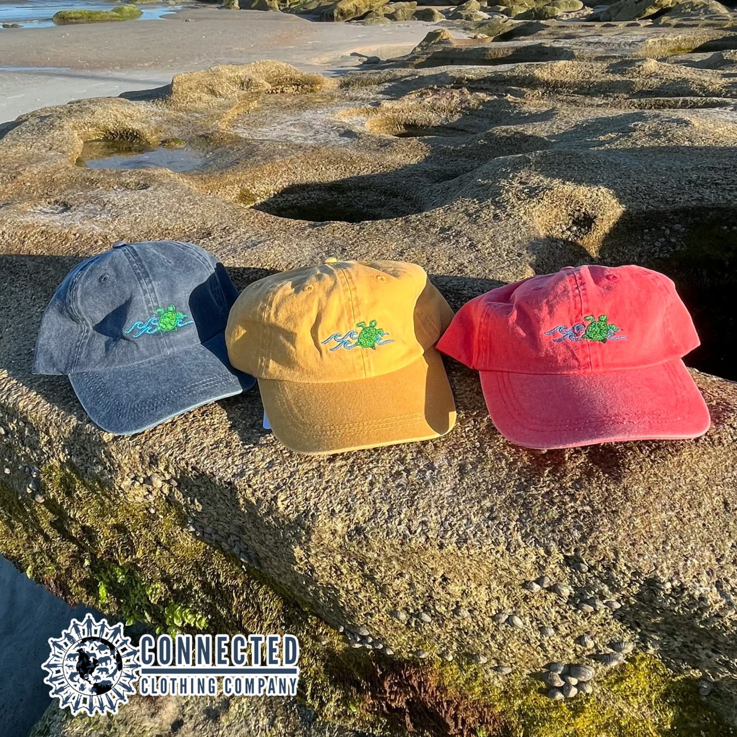 Sea Turtle Embroidered Hat - sweetsherriloudesigns - 10% of proceeds donated to sea turtle conservation