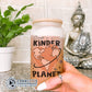 Kinder Planet Glass Can - sweetsherriloudesigns - 10% of proceeds donated to ocean conservation