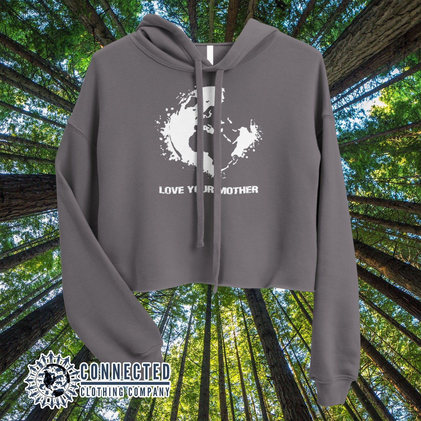 Storm Love Your Mother Earth Crop Hoodie - sweetsherriloudesigns - Ethically and Sustainably Made - 10% donated to the Environmental Defense Fund