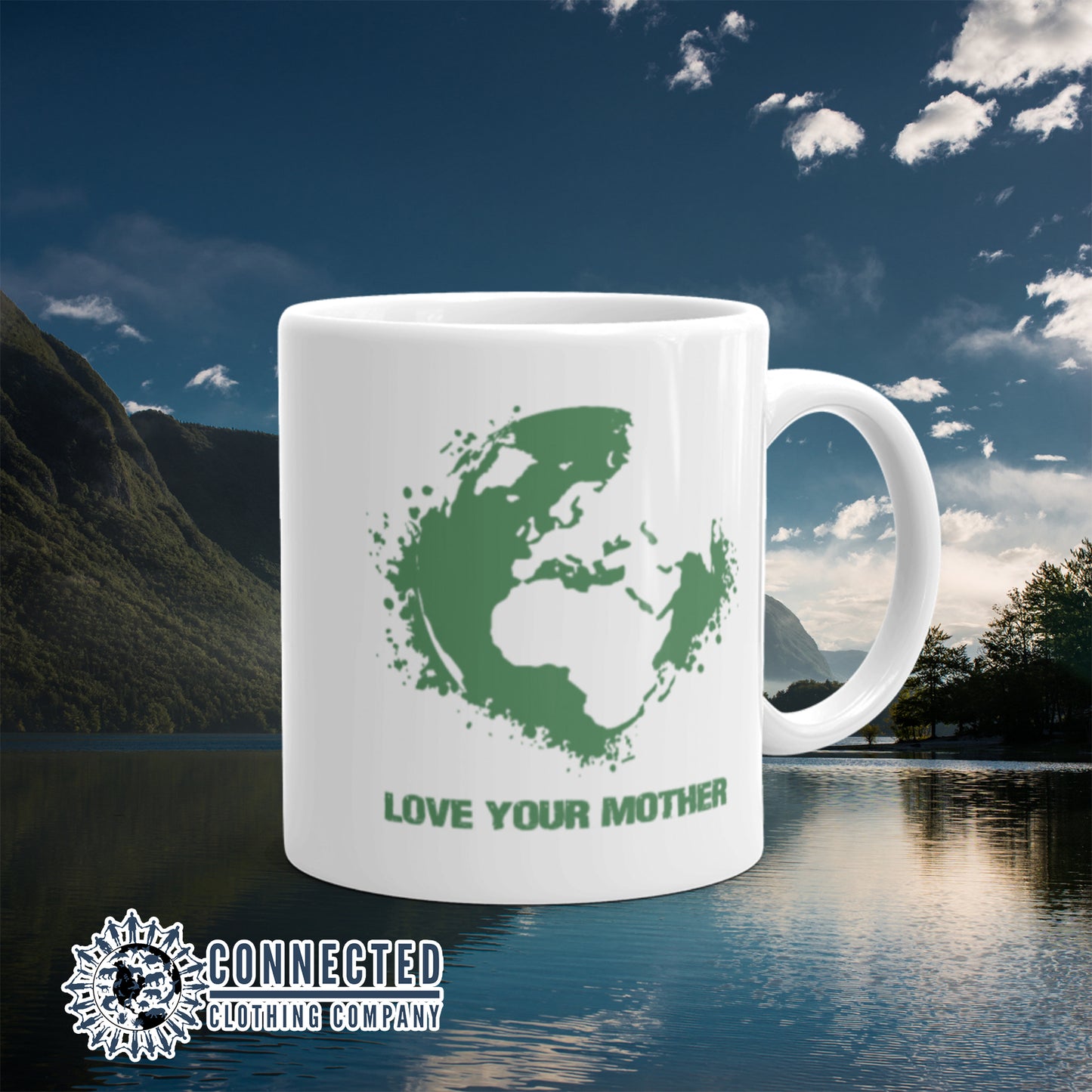 Love Your Mother Earth Classic Mug with green design - sweetsherriloudesigns - 10% of profits donated to the Environmental Defense Fund