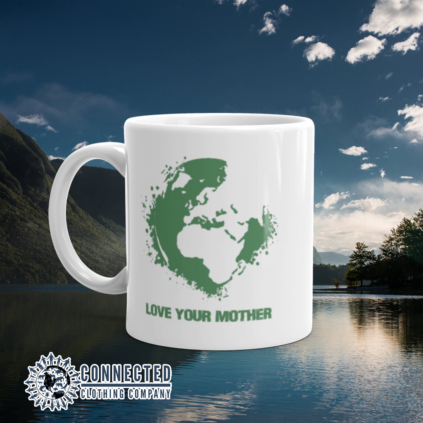 Love Your Mother Earth Classic Mug with green design - sweetsherriloudesigns - 10% of profits donated to the Environmental Defense Fund