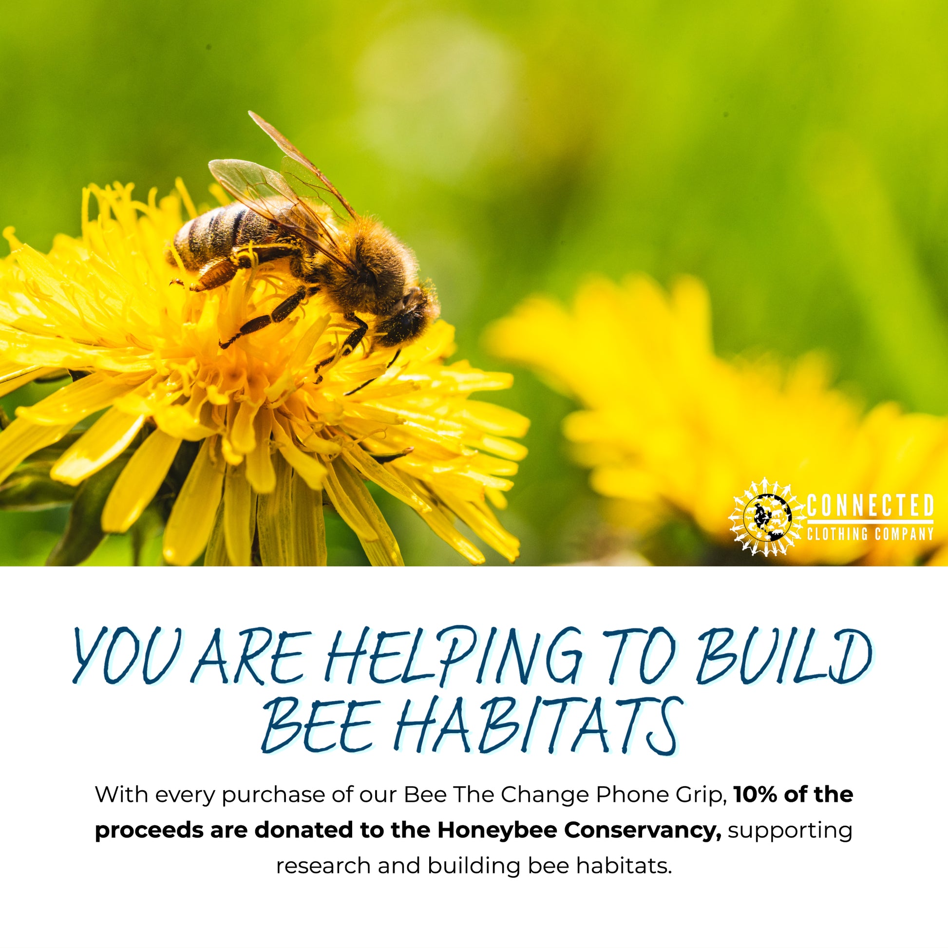 Bee The Change Phone Grip - nighttidemetalworks - 10% of proceeds donated to save the bees