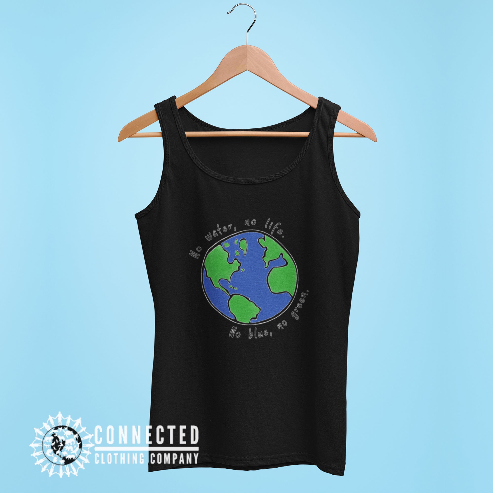 Black No Blue No Green Women's Relaxed Tank - sweetsherriloudesigns - Ethically and Sustainably Made - 10% of profits donated to Mission Blue ocean conservation