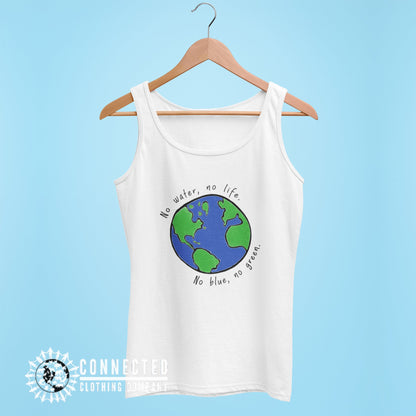 White No Blue No Green Women's Relaxed Tank - sweetsherriloudesigns - Ethically and Sustainably Made - 10% of profits donated to Mission Blue ocean conservation