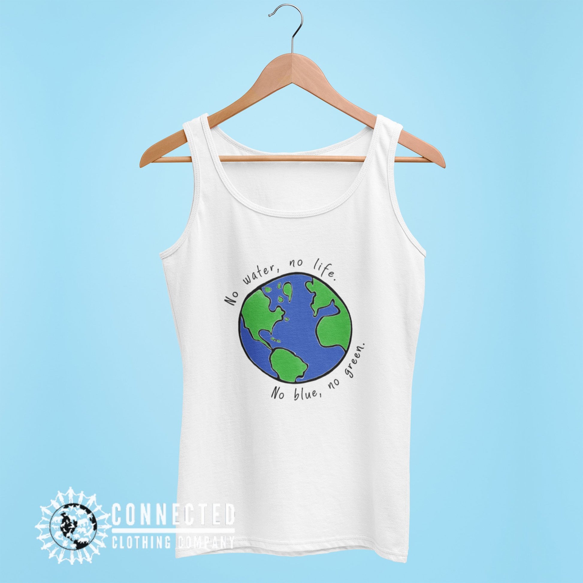 White No Blue No Green Women's Relaxed Tank - sweetsherriloudesigns - Ethically and Sustainably Made - 10% of profits donated to Mission Blue ocean conservation