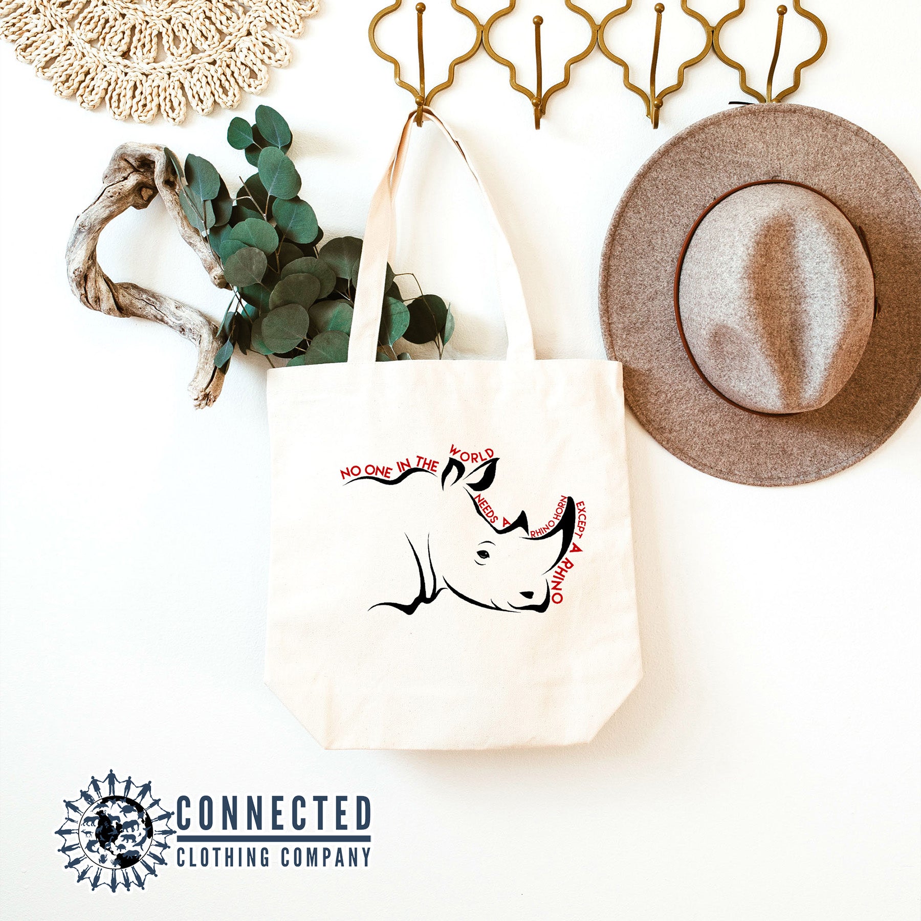 No One Needs A Rhino Horn Tote Bag - sweetsherriloudesigns - 10% of proceeds donated to rhino conservation
