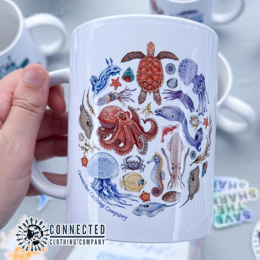 Ocean Sea Creature Classic Mug - getpinkfit - Ethical and Sustainable Clothing That Gives Back - 10% donated to Mission Blue ocean conservation