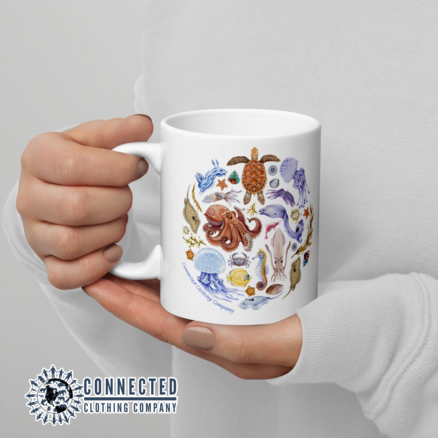 Ocean Sea Creature Classic Mug - sweetsherriloudesigns - Ethical and Sustainable Clothing That Gives Back - 10% donated to Mission Blue ocean conservation