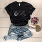 Black Peace Love Rescue Short-Sleeve Tee - sweetsherriloudesigns - Ethically and Sustainably Made - 10% donated to Villalobos Animal Rescue Center
