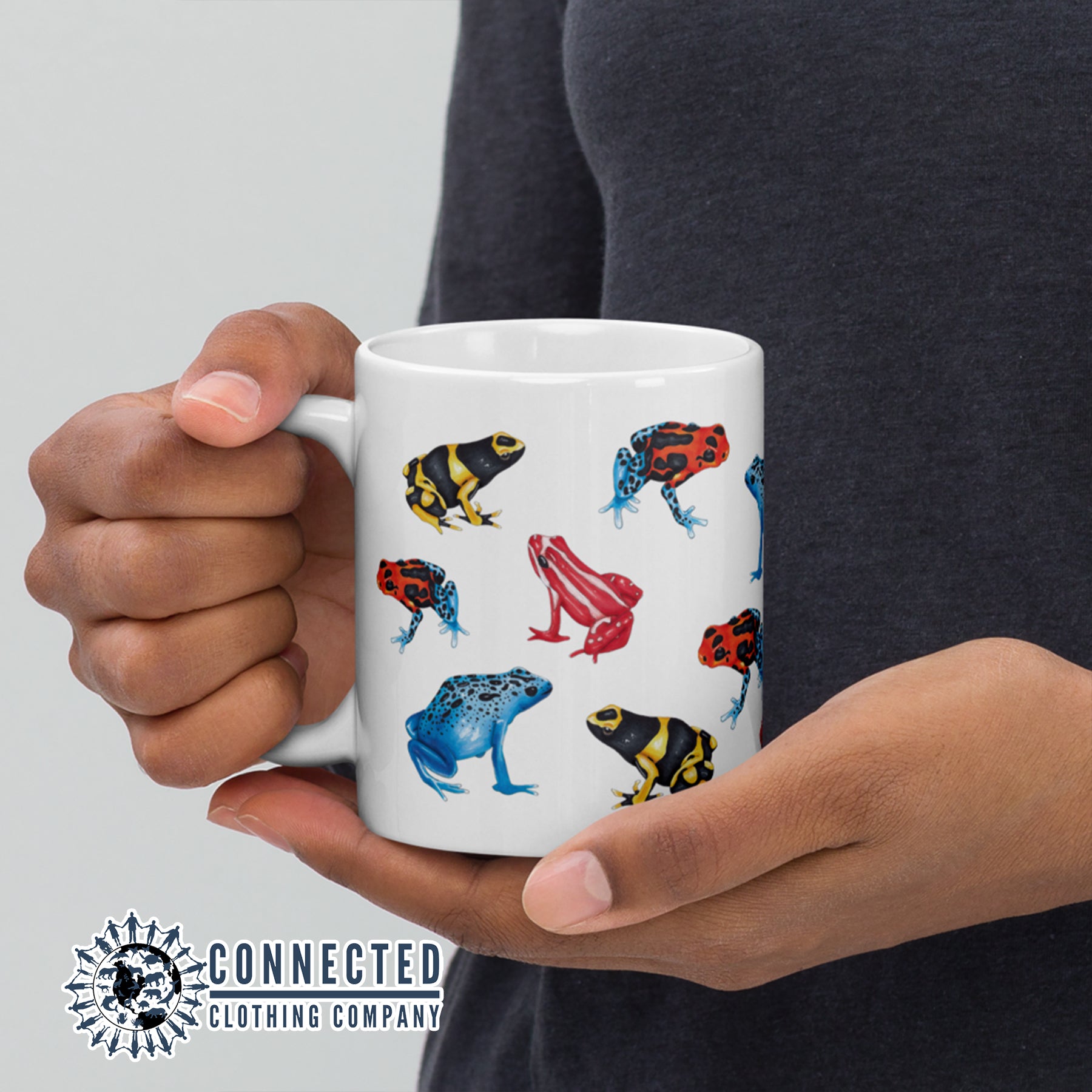 Poison Dart Frogs Classic Mug 11oz - sweetsherriloudesigns - Ethically and Sustainably Made - 10% donated to Mission Blue ocean conservation