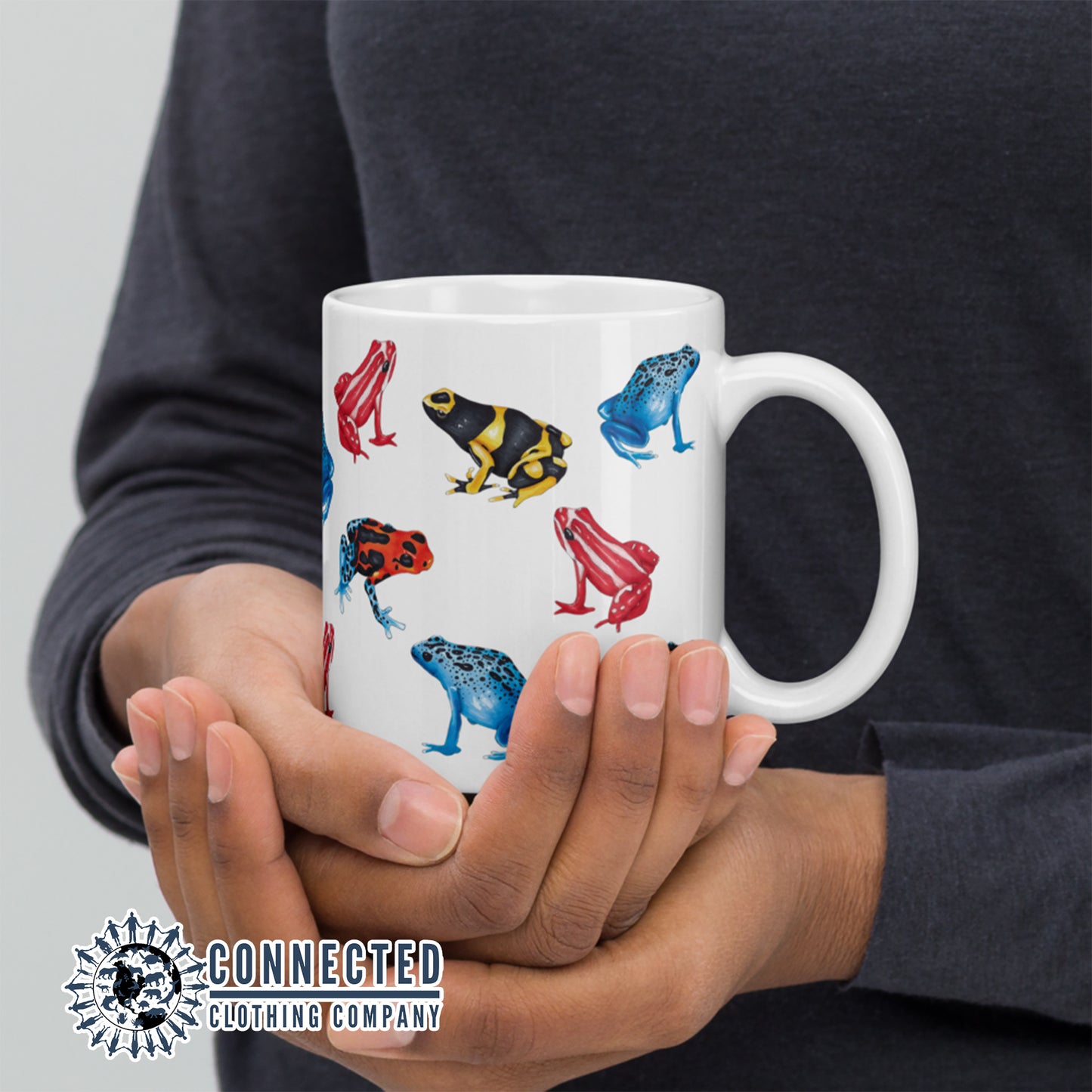 Poison Dart Frogs Classic Mug 11oz - sweetsherriloudesigns - Ethically and Sustainably Made - 10% donated to Mission Blue ocean conservation