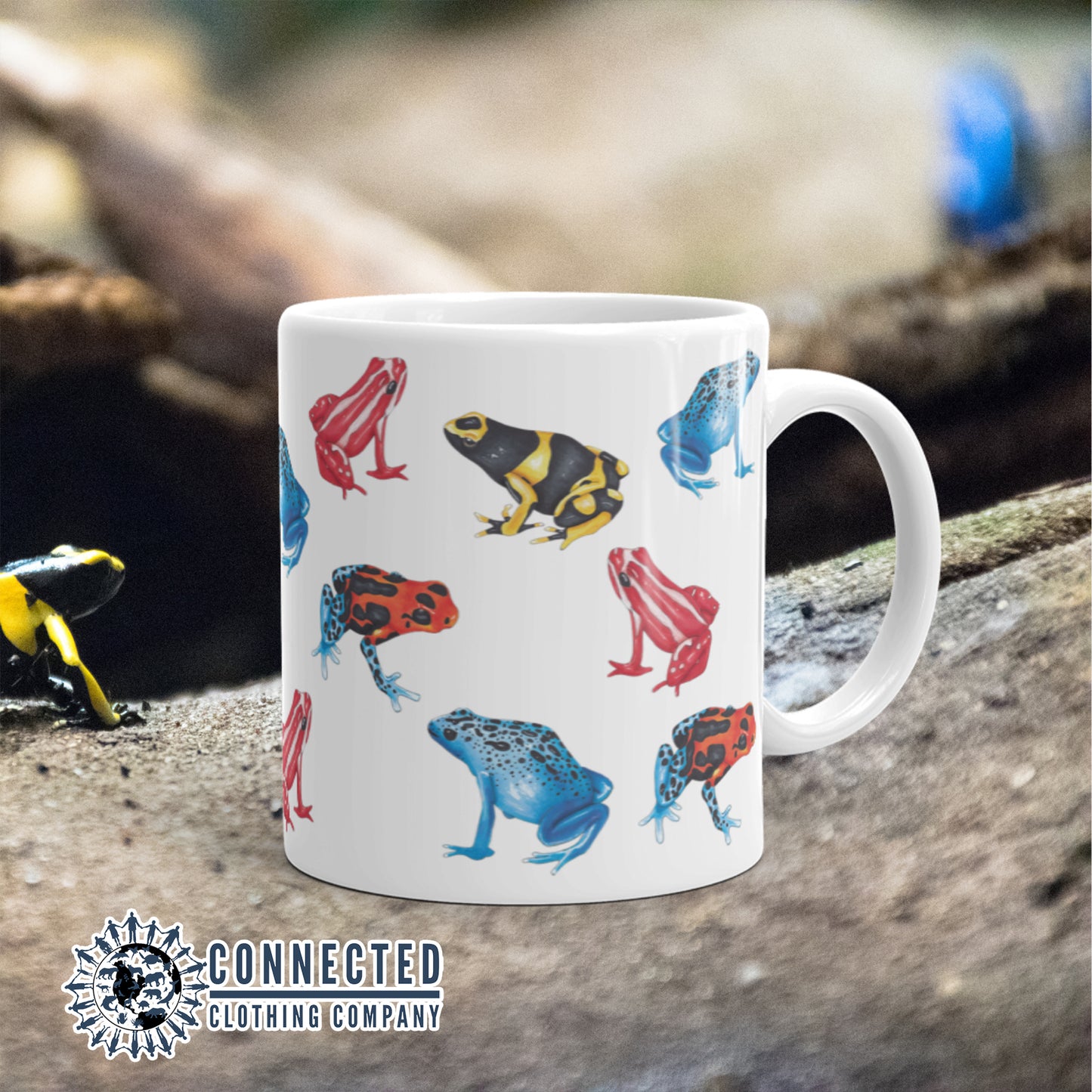 Poison Dart Frogs Classic Mug 11oz - sweetsherriloudesigns - Ethically and Sustainably Made - 10% donated to Mission Blue ocean conservation