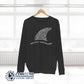 Charcoal Heather Protect Our Sharks Unisex Crewneck Sweatshirt - sweetsherriloudesigns - Ethically and Sustainably Made - 10% of profits donated to shark conservation and ocean conservation