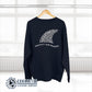 Navy Blue Protect Our Sharks Unisex Crewneck Sweatshirt - architectconstructor - Ethically and Sustainably Made - 10% of profits donated to shark conservation and ocean conservation