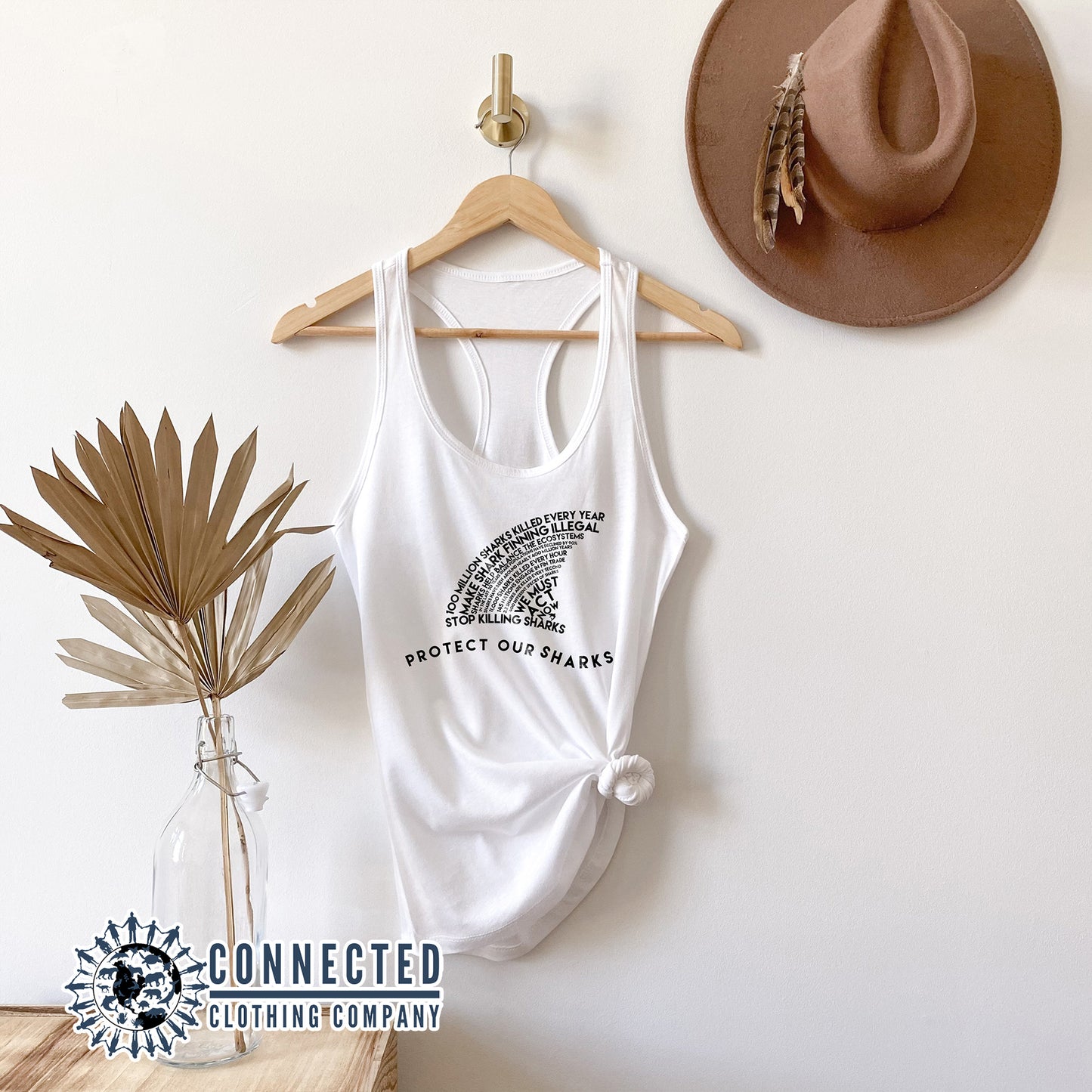 White Protect Our Sharks Tank - sharonkornman - 10% of proceeds donated to shark conservation