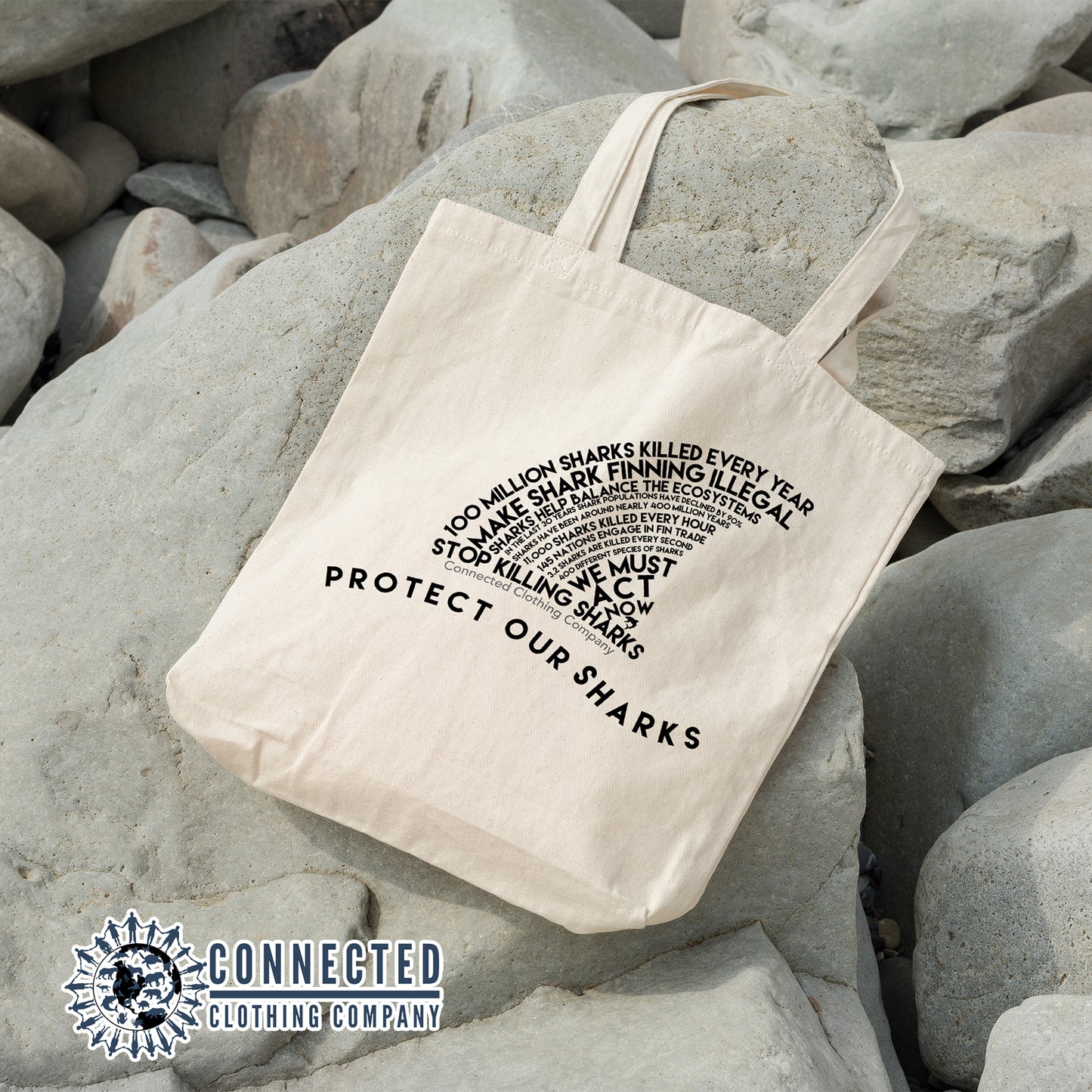 Protect Our Sharks Tote Bag - sweetsherriloudesigns - 10% of proceeds donated to Oceana shark conservation