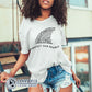 White Protect Our Sharks Short-Sleeve Women's V-Neck Tee - sweetsherriloudesigns - Ethically and Sustainably Made - 10% of profits donated to shark conservation