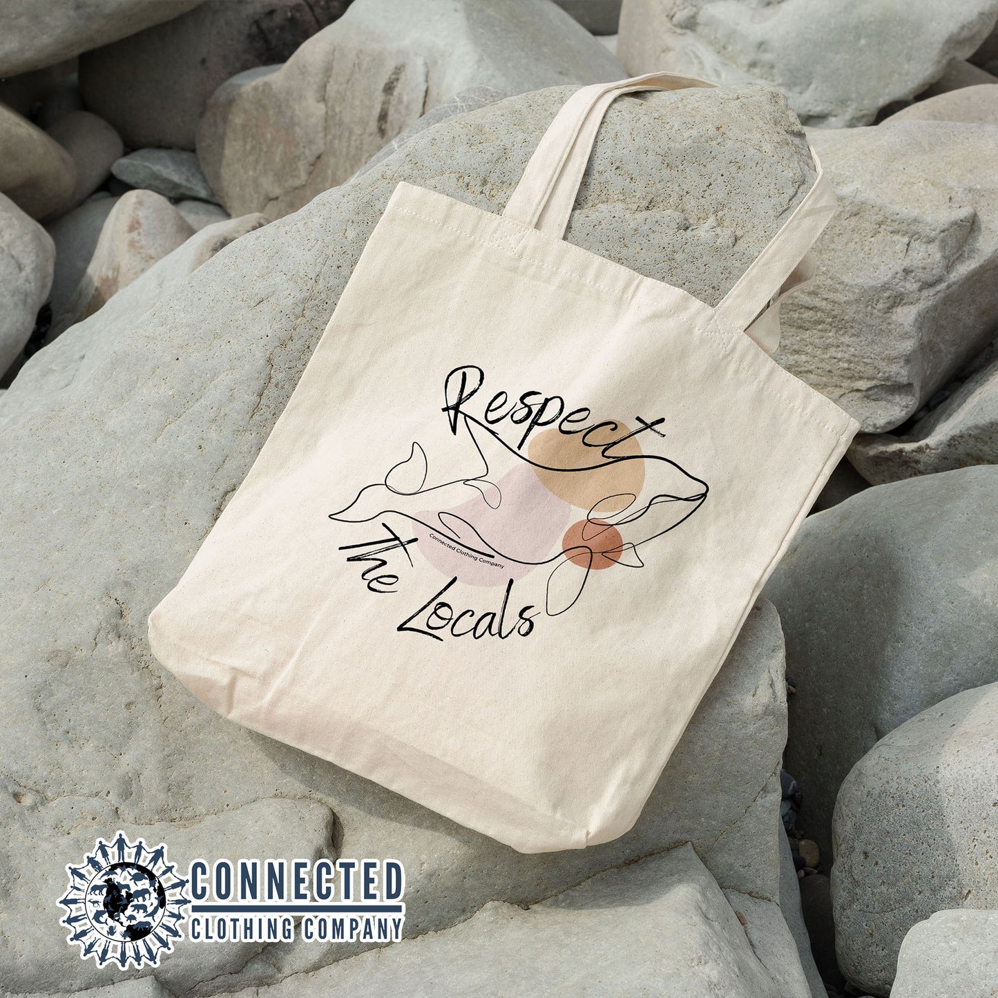 Respect The Locals Orca Tote Bag - sweetsherriloudesigns - 10% of proceeds donated to killer whale conservation