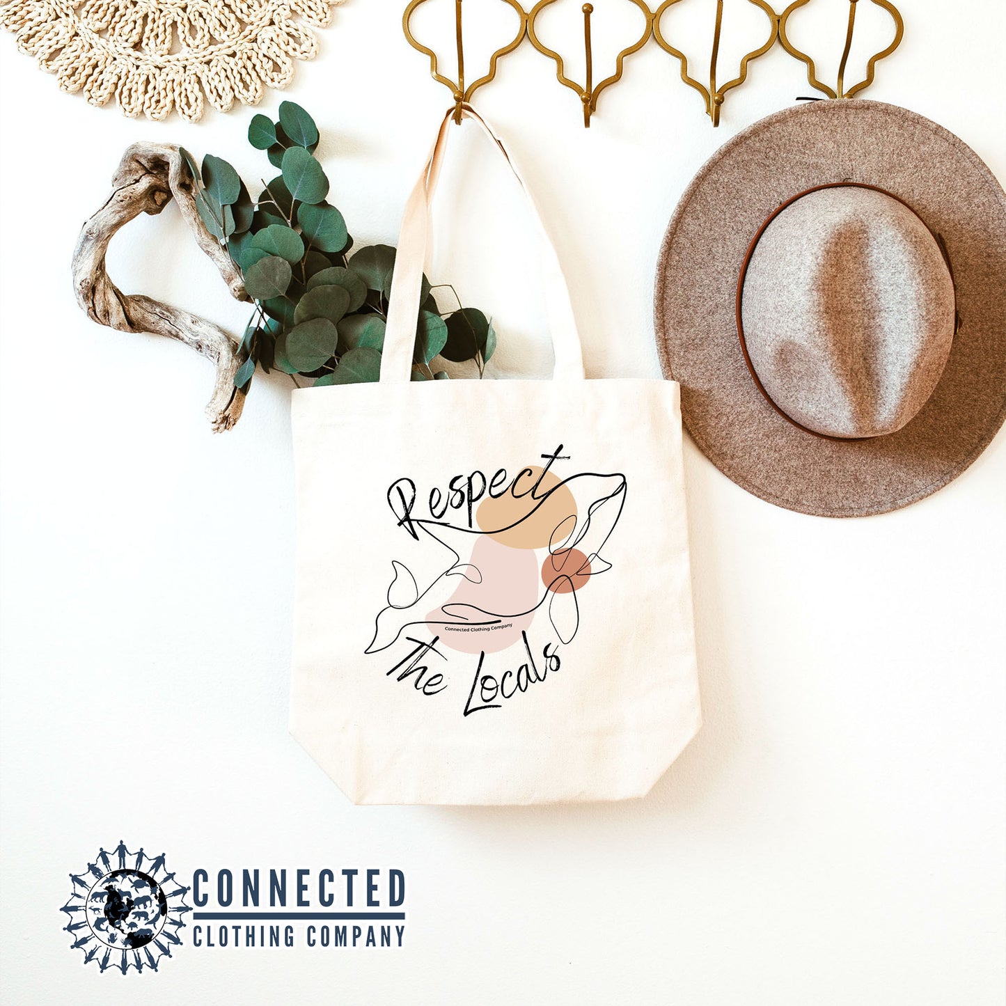 Respect The Locals Orca Tote Bag - sweetsherriloudesigns - 10% of proceeds donated to killer whale conservation