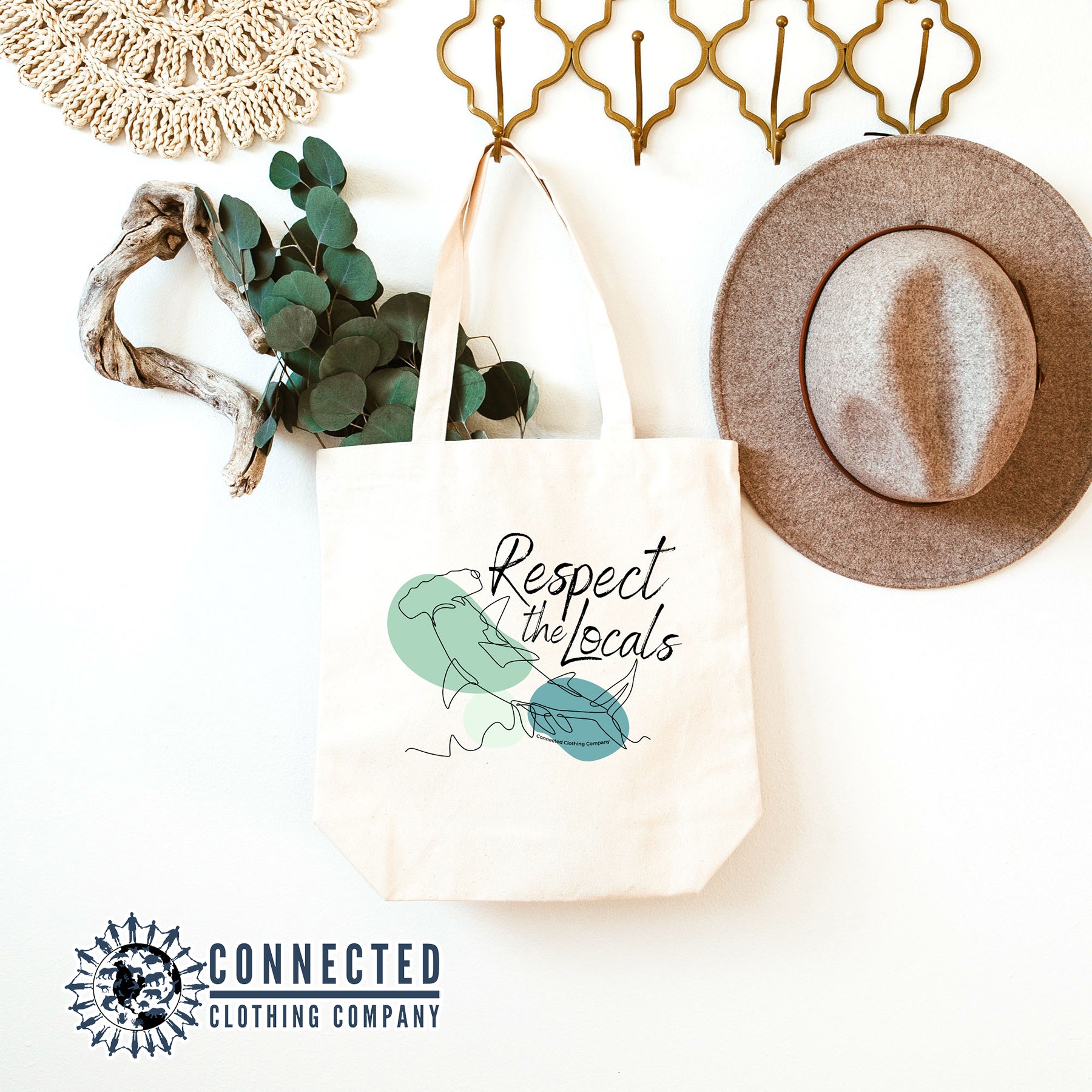 Respect The Locals Hammerhead Shark Tote Bag - sweetsherriloudesigns - 10% of proceeds donated to shark conservation