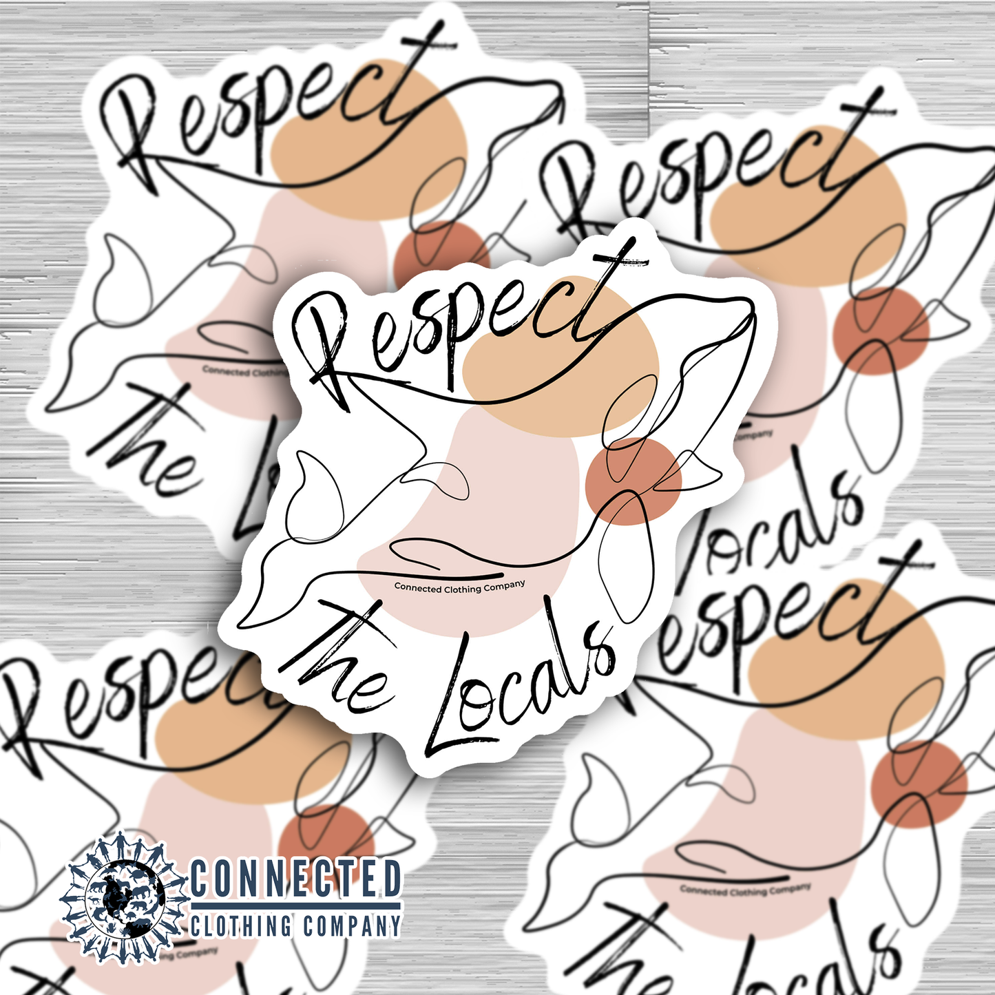 Respect The Locals Orca Killer Whale Sticker - sweetsherriloudesigns - 10% of proceeds are donated to save the orcas