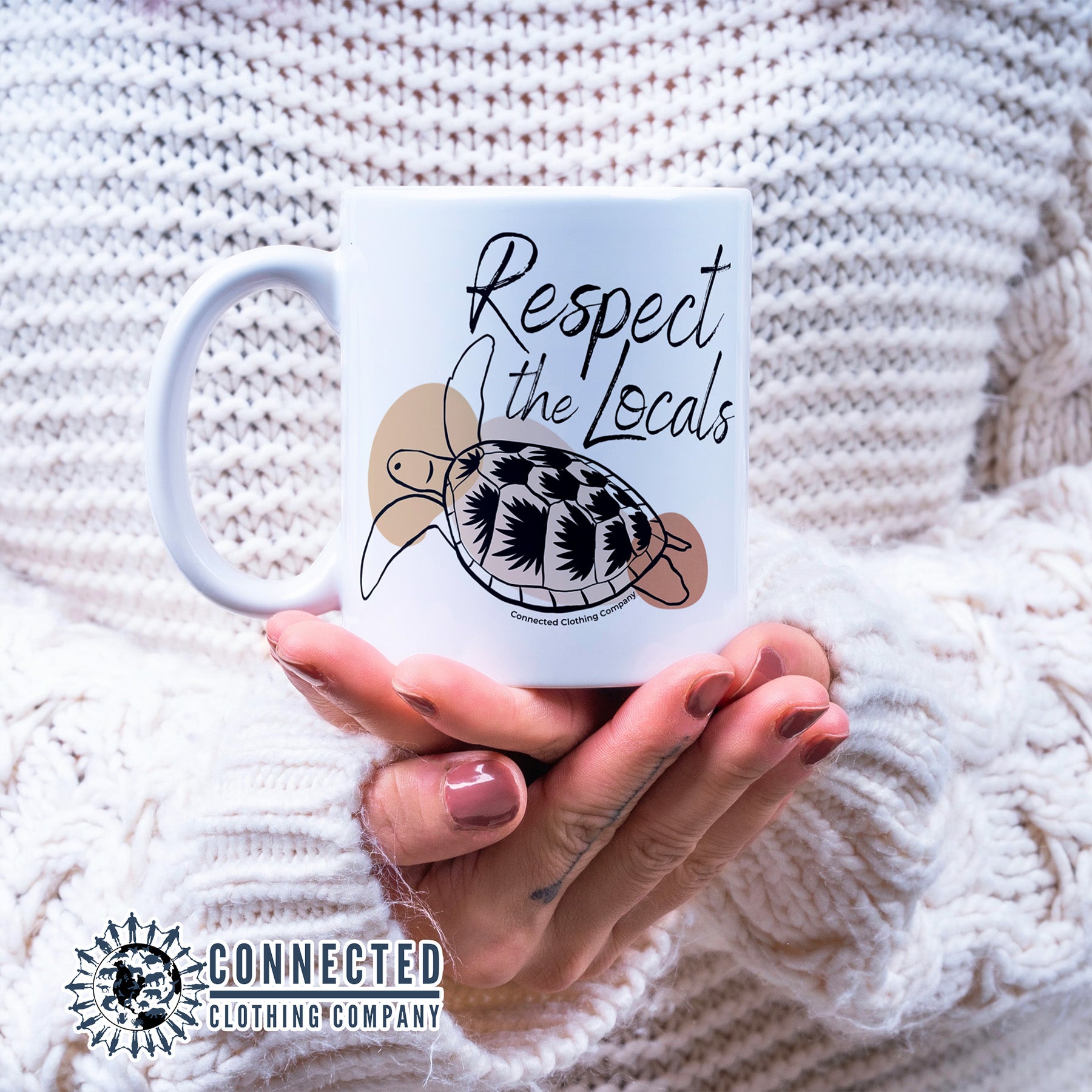 Respect The Locals Sea Turtle Mug - sweetsherriloudesigns - 10% donated to sea turtle conservation